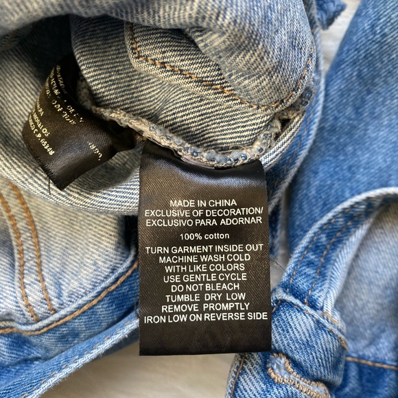 BLANKNYC Bonnaroo Blue Denim Two Tone Fringe Western Jean Jacket Size S - Picture 11 of 16